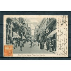 CIUDAD DE BUENOS AIRES ANTIGUA TARJETA POSTAL CALLE FLORIDA